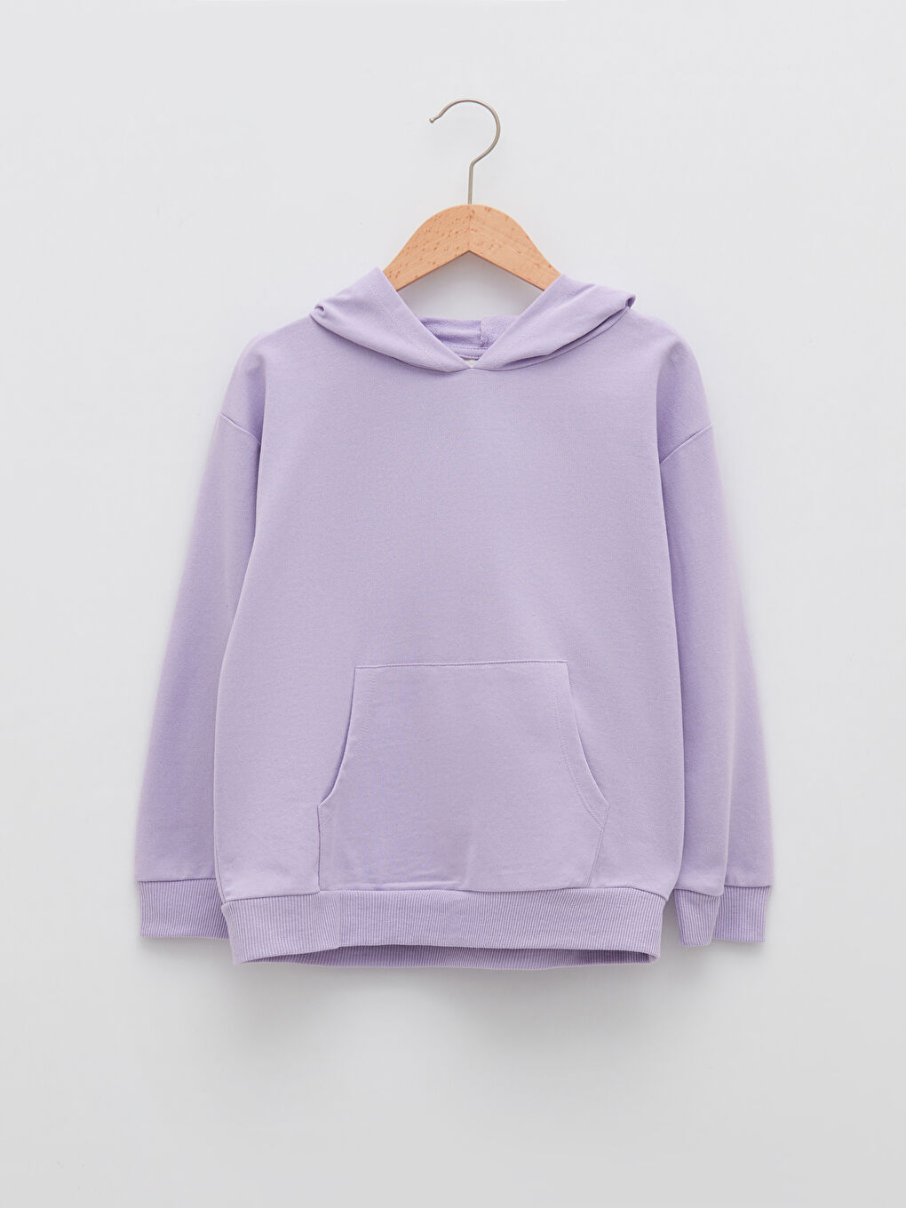 Hooded Basic Long Sleeve Girl Sweatshirt