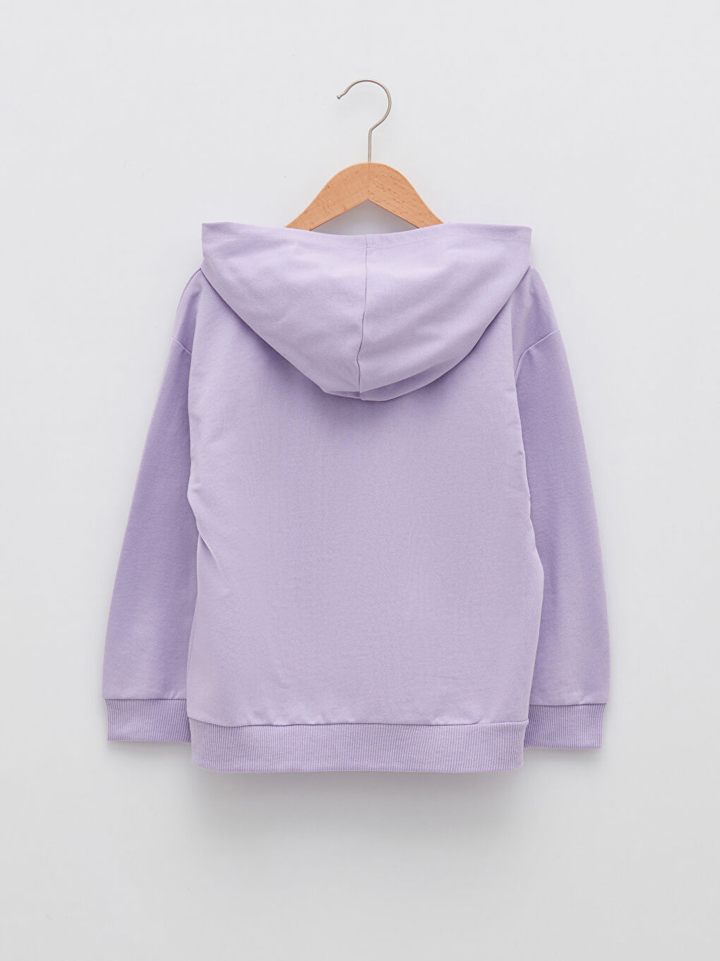 Hooded Basic Long Sleeve Girl Sweatshirt-1