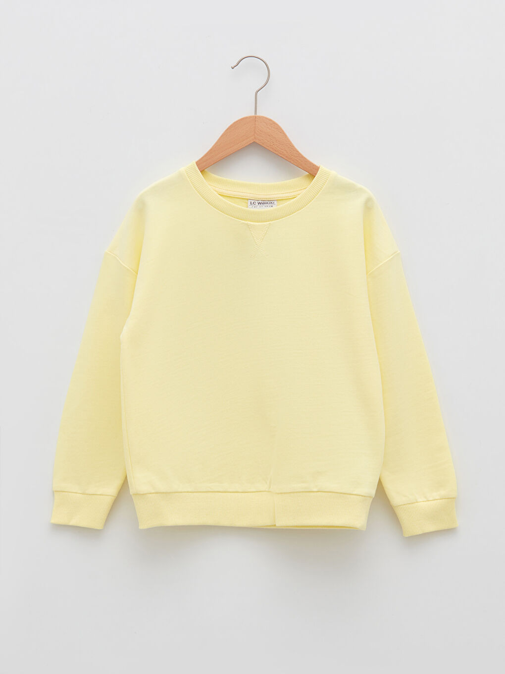 Crew Neck Basic Long Sleeve Girls' Sweatshirt