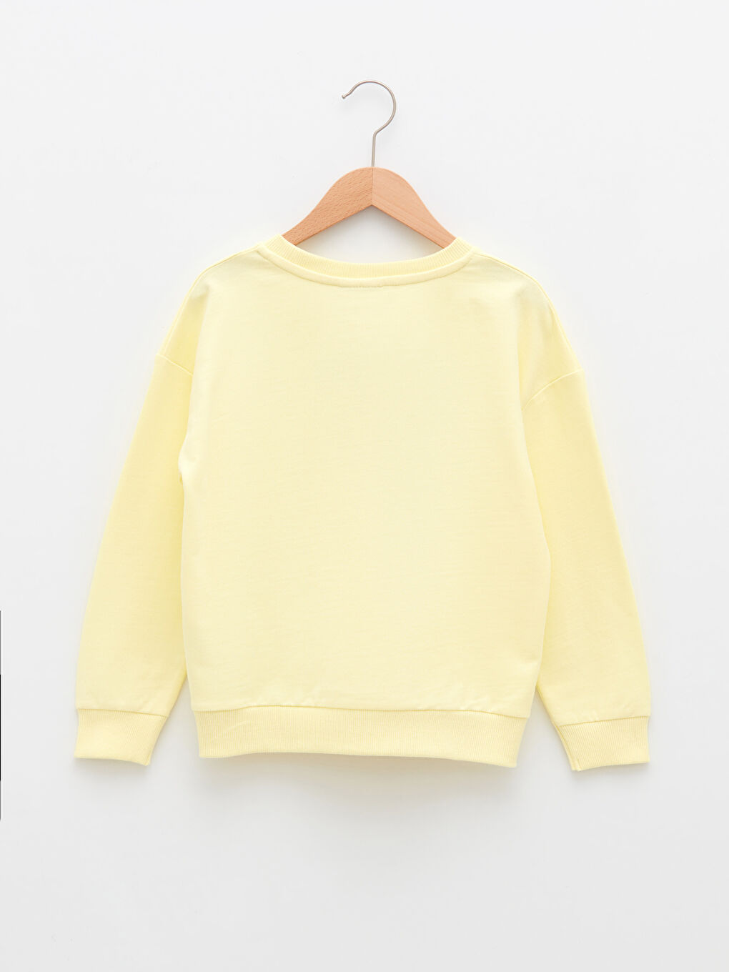 Crew Neck Basic Long Sleeve Girls' Sweatshirt-1