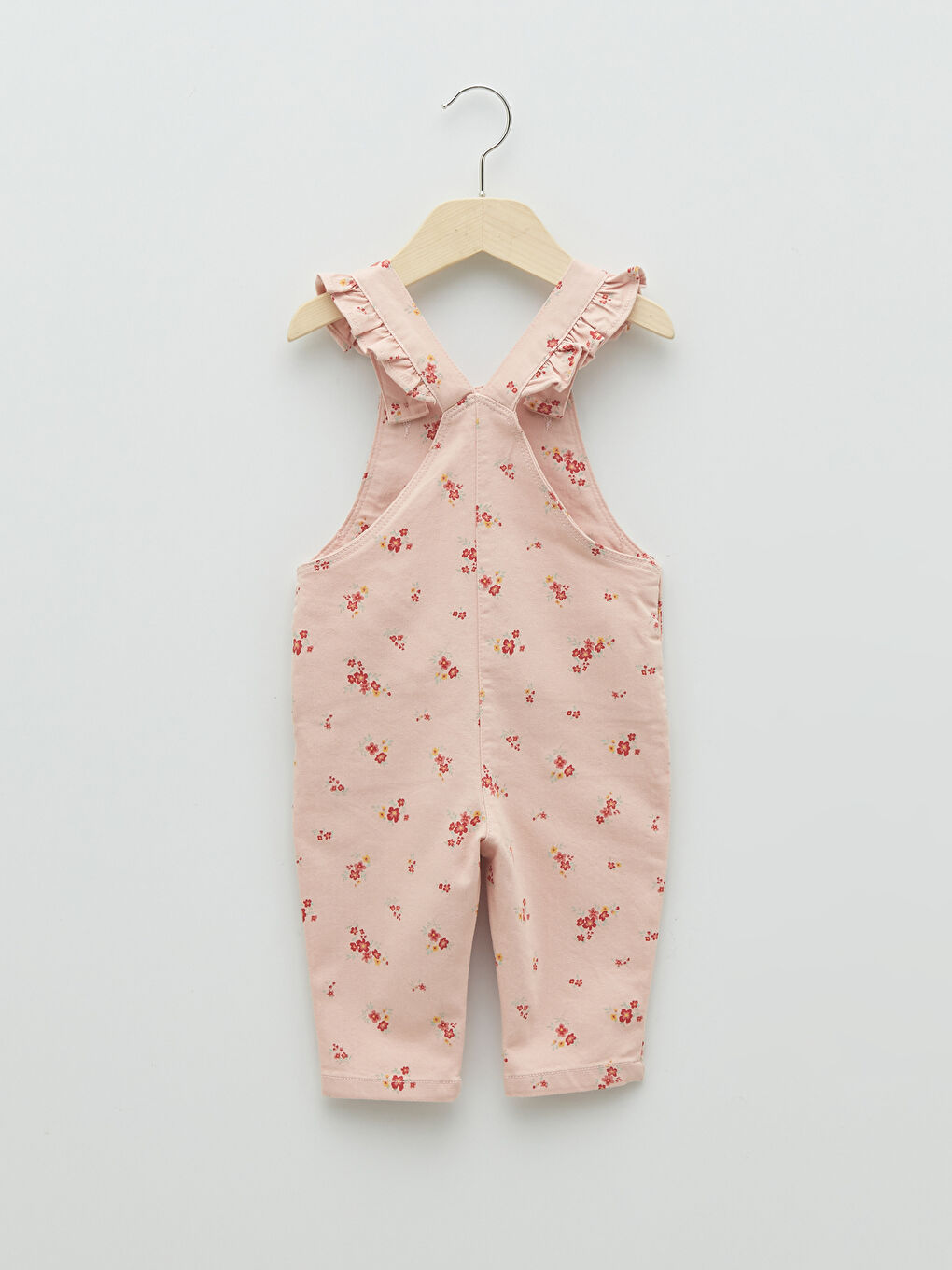 Square Neck Strappy Printed Baby Girl Bib and Brace-1