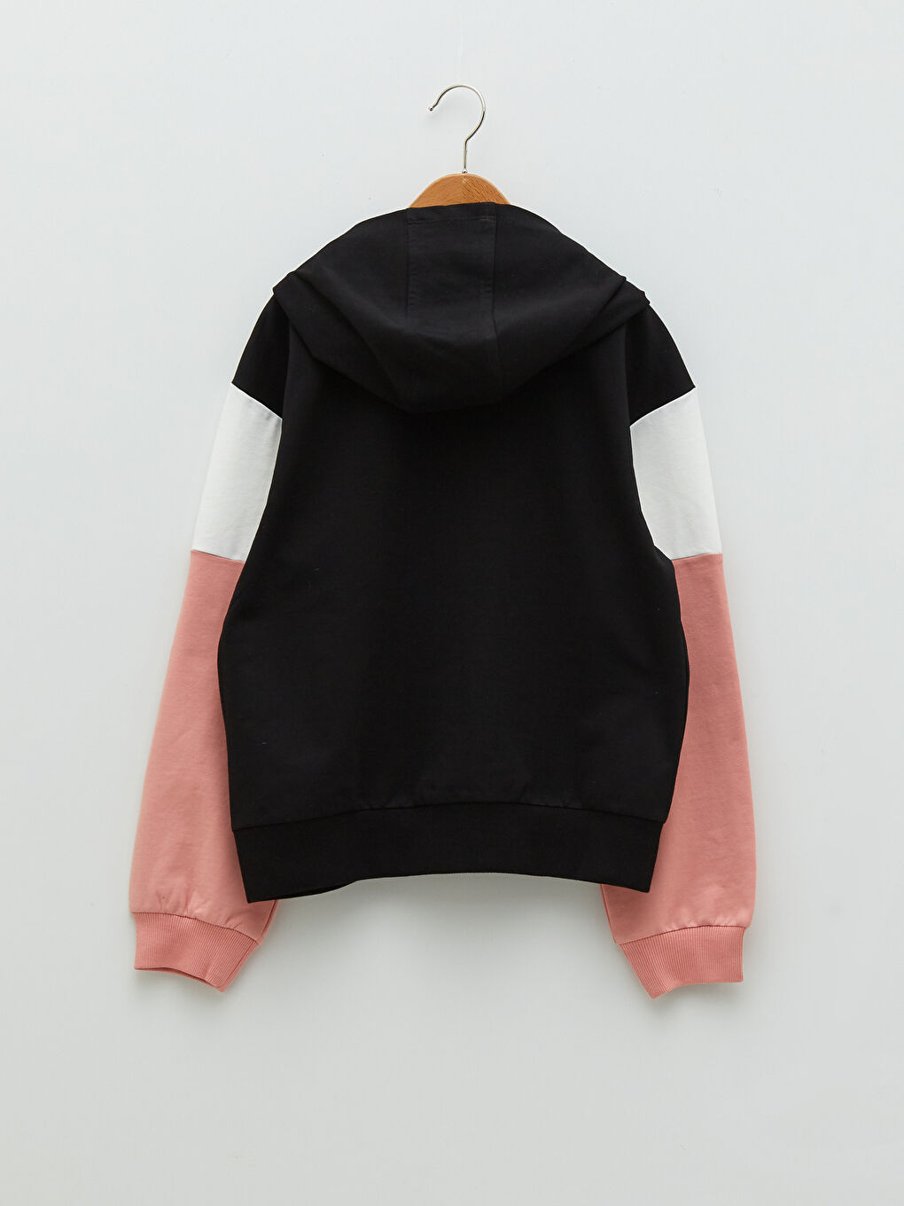 سويت شيرت بسحاب بكابوش كم طويل بناتي بلوك الألوان-1