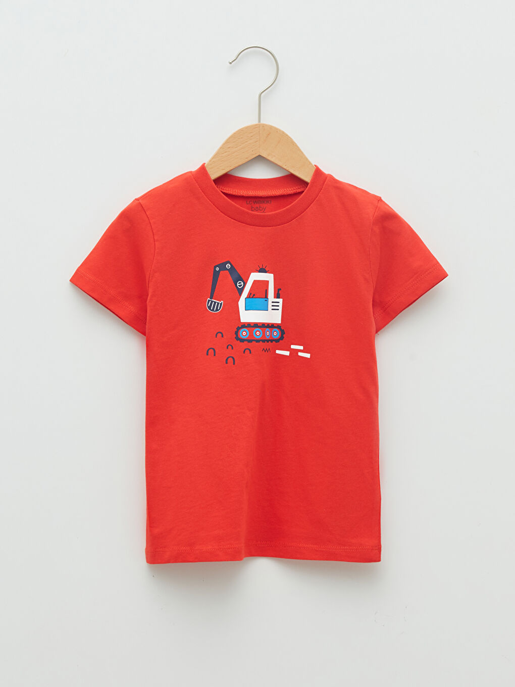 تيشيرت كم قصير مطبوع قطن بياقة دائرية وبنطلون طقم قطعتين للأولاد الرضع-1