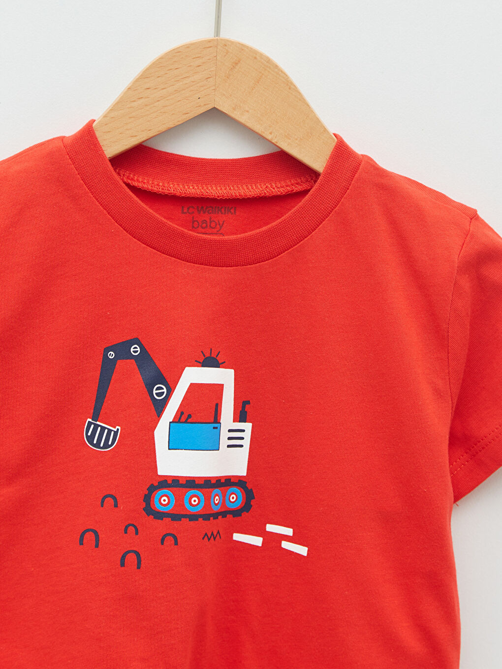 تيشيرت كم قصير مطبوع قطن بياقة دائرية وبنطلون طقم قطعتين للأولاد الرضع-5