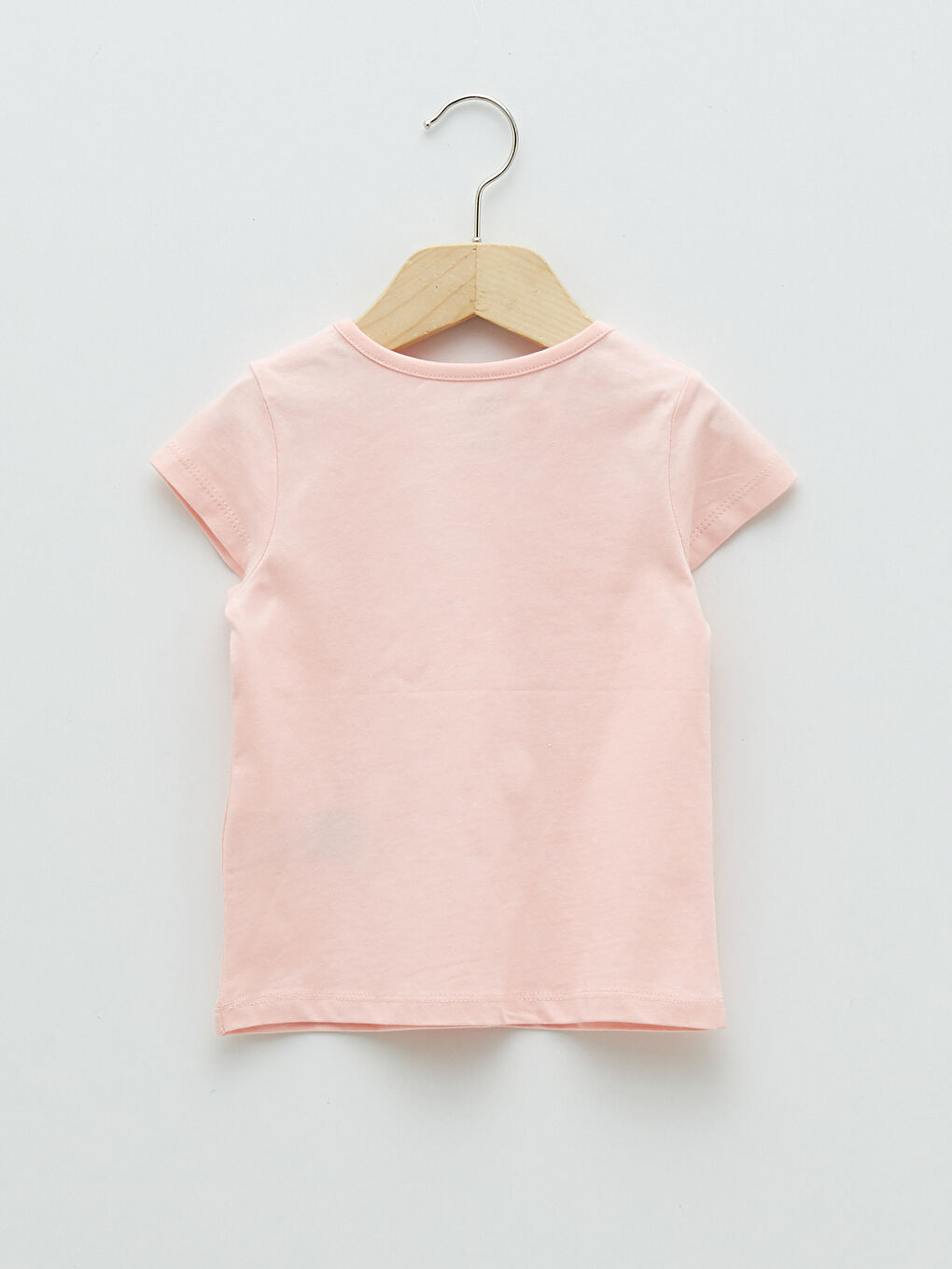 Crew Neck Short Sleeve Printed Baby Girls' T-Shirt-1