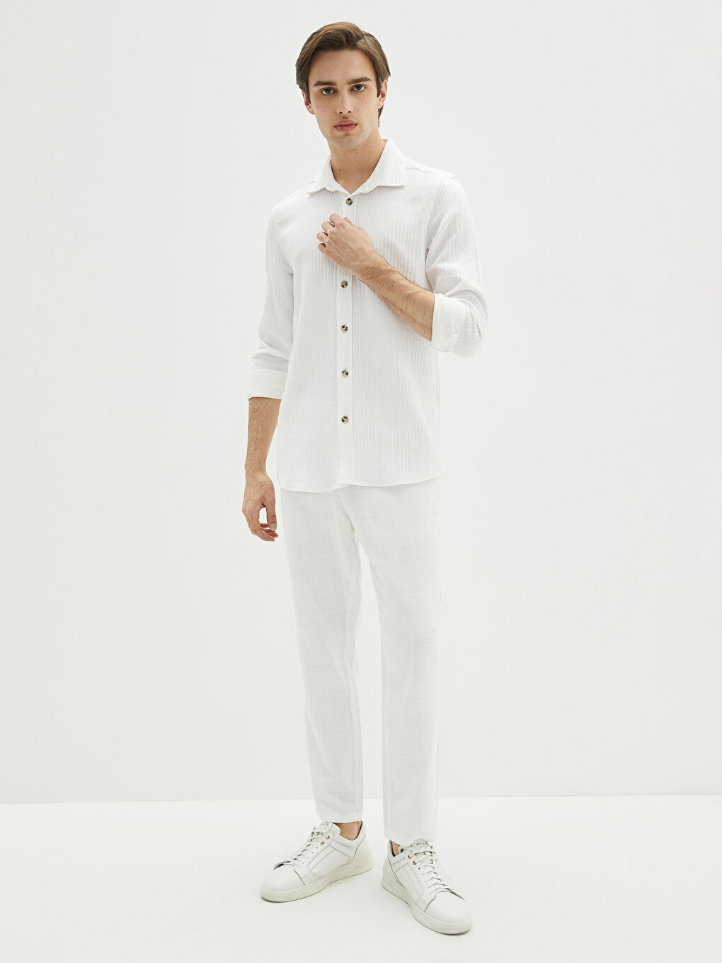 Regular Fit Long Sleeve Men's Shirt-2