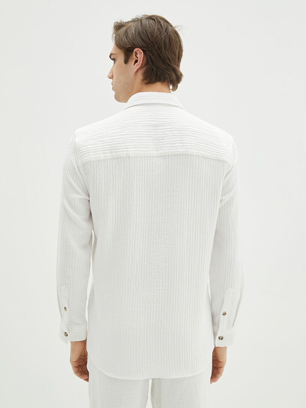 Regular Fit Long Sleeve Men's Shirt-4