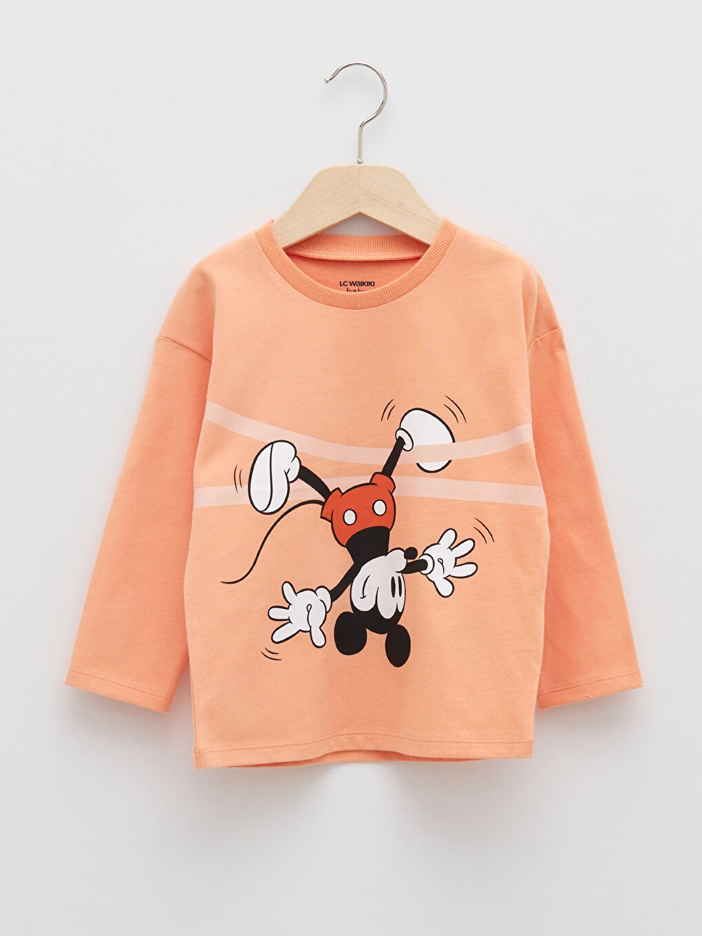 LCW baby Crew Neck Long Sleeve Mickey Mouse Printed Baby Boy T-Shirt 2-Pack -S25356Z1-FVF