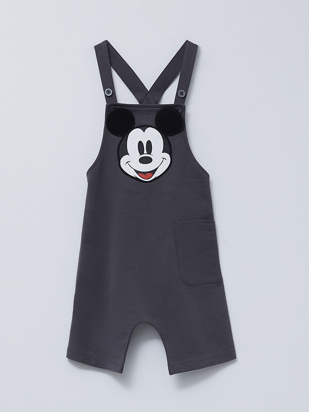 Salopette Imprimée Mickey Mouse pour Garçons Bébé à Col Carré-1