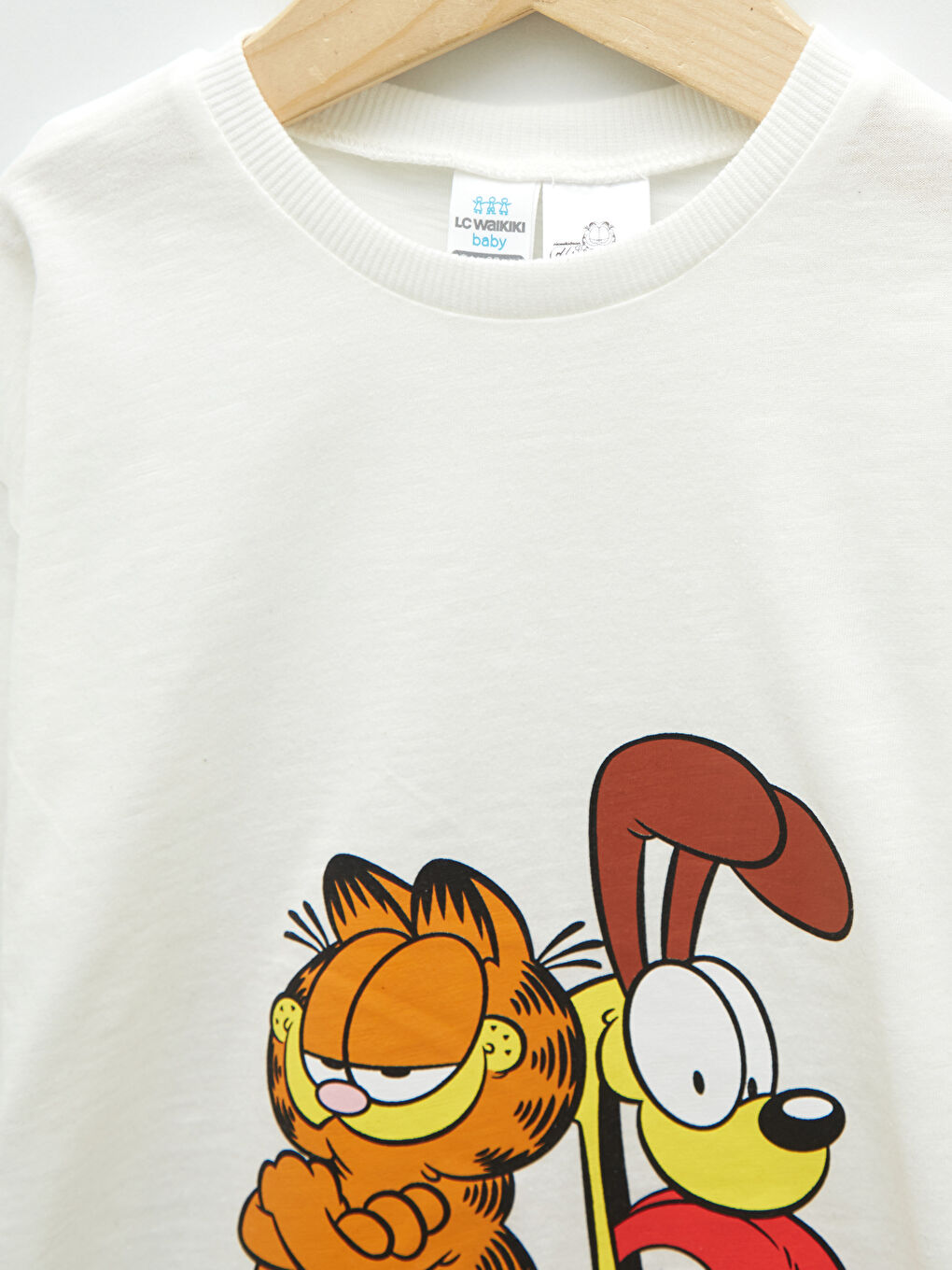 Crew Neck Long Sleeve Garfield Printed Cotton Baby Boy T-Shirt -S25363Z1-EEW