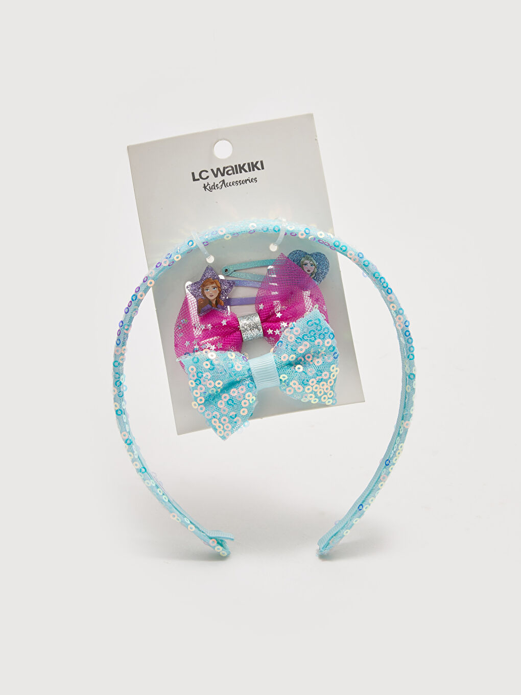 Karışık Kız Çocuk Frozen Elsa Taç ve Toka Seti