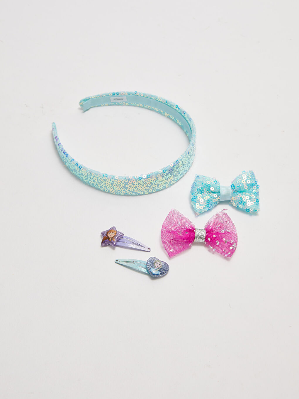 Karışık Kız Çocuk Frozen Elsa Taç ve Toka Seti-1