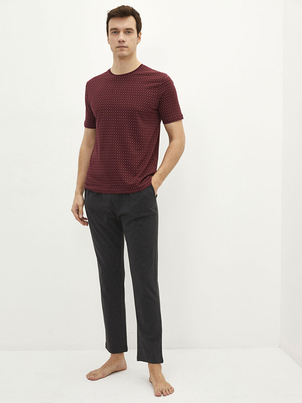 Ensemble de pyjama ROUGE BORDEAUX Homme
