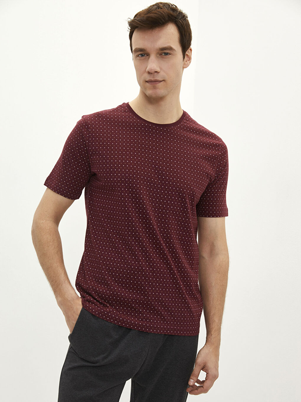 Ensemble de pyjama ROUGE BORDEAUX Homme-2
