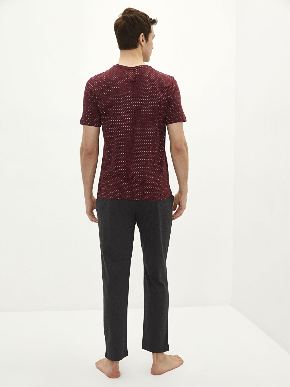 Ensemble de pyjama ROUGE BORDEAUX Homme-4