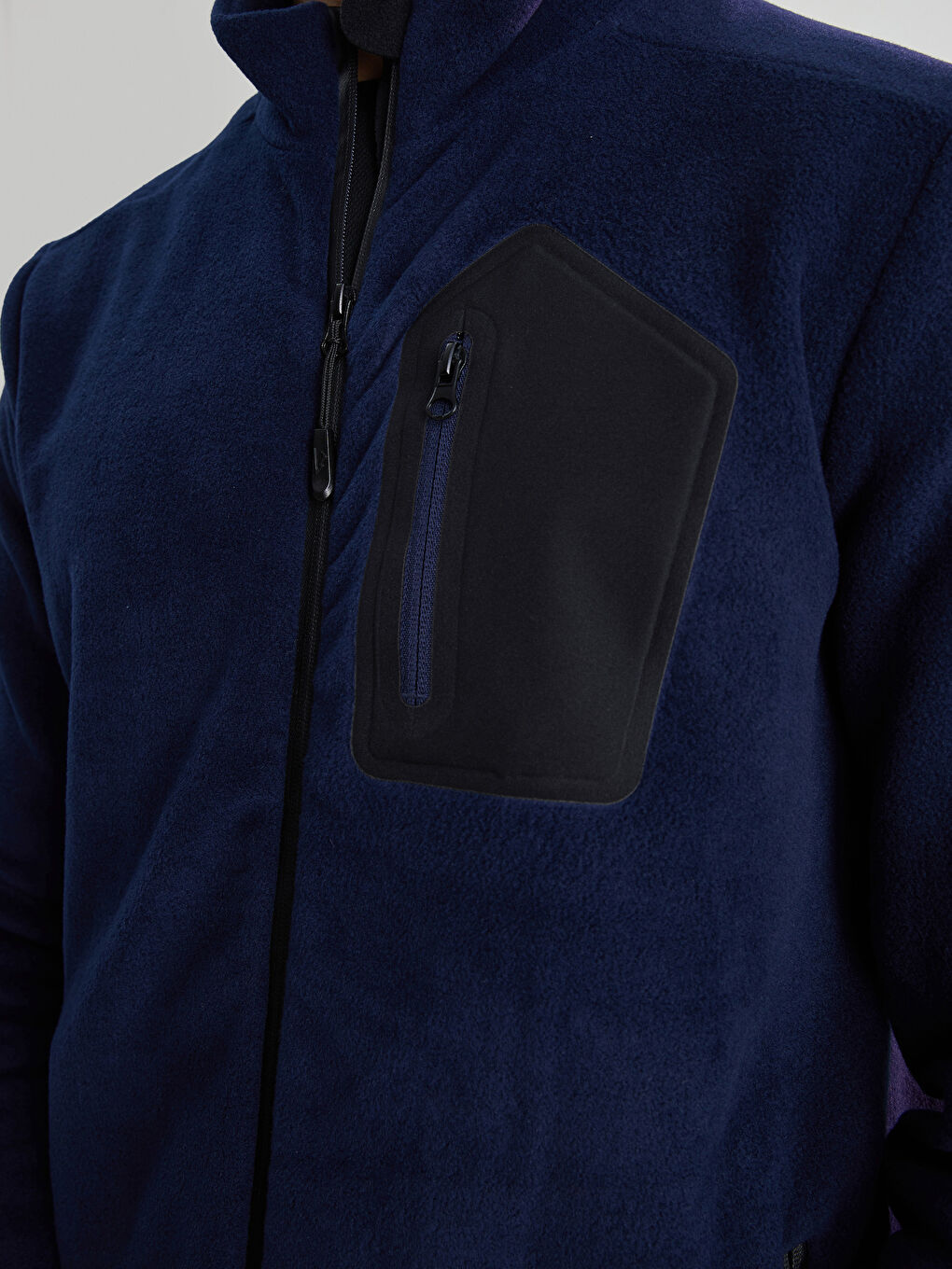 LCW OUTDOOR Lacivert Standart Kalıp Dik Yaka Erkek Polar Hırka - 2