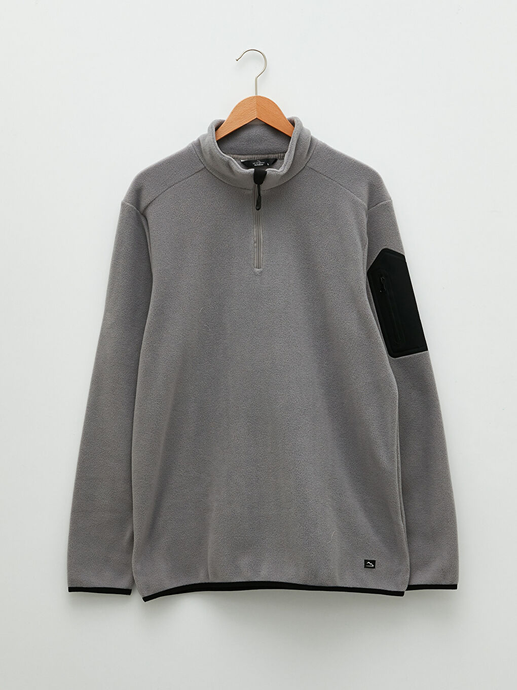 LCW OUTDOOR Funnel Neck Long Sleeve Polar Men's Sweatshirt -S25435Z8-GDU