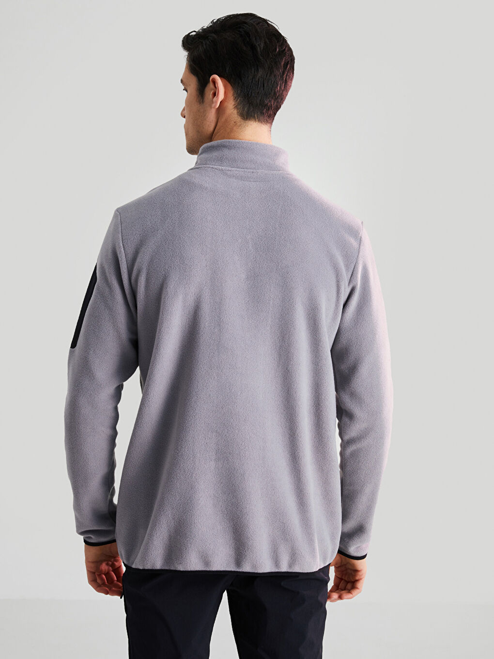 LCW OUTDOOR Funnel Neck Long Sleeve Polar Men's Sweatshirt -S25435Z8-GDU