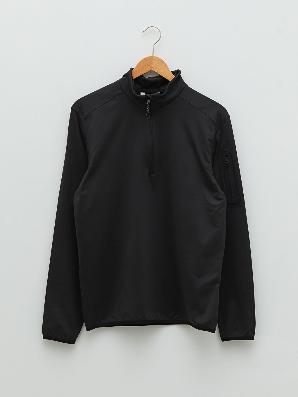 سويت شيرت رجالي بأكمام طويلة وياقة عالية وقصة ضيقة-5