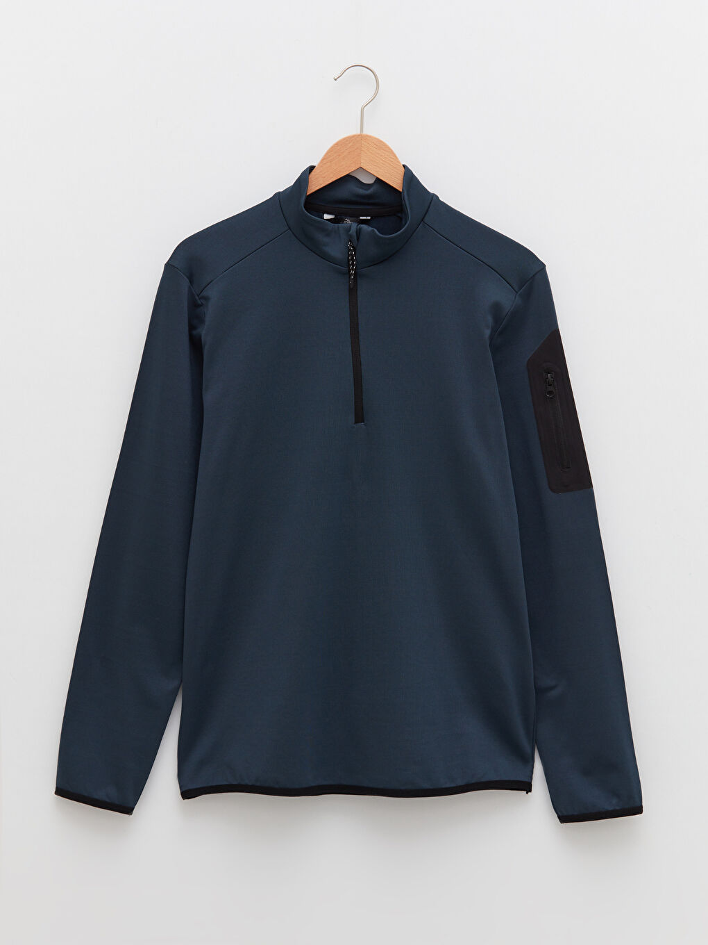 Slim Fit Stand Up Collar Long Sleeve Men's Sweatshirt-5