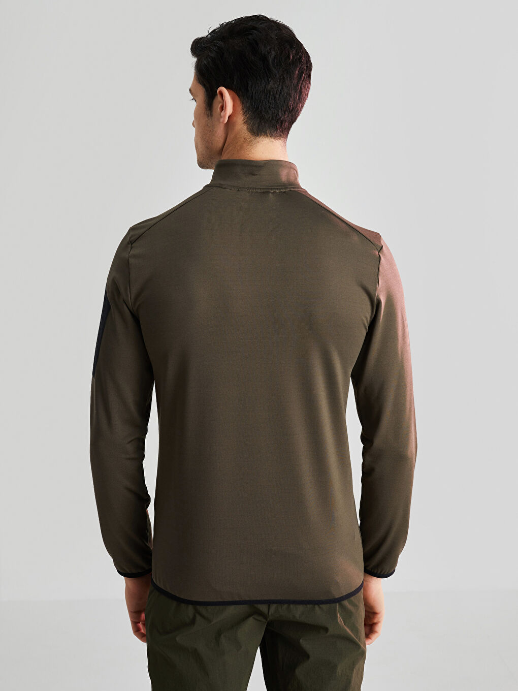 Sweat-shirt Slim Fit Col Cheminée Manches Longues pour Hommes-3