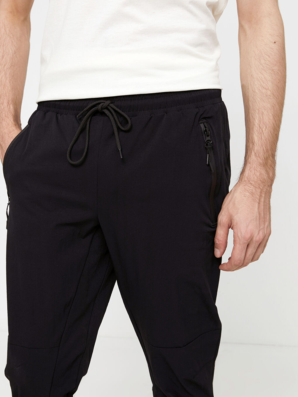 Siyah Standart Kalıp Erkek Pantolon-2