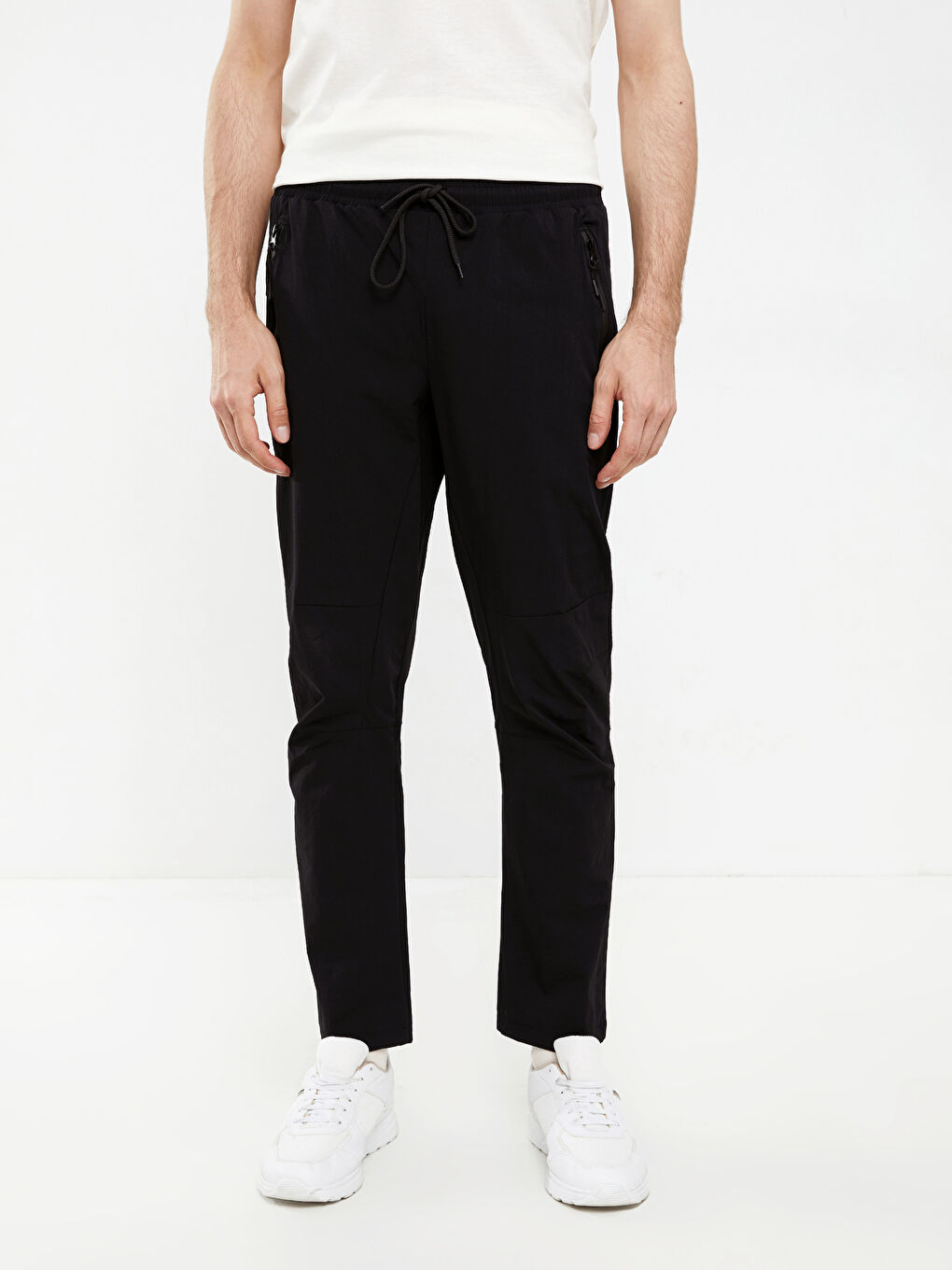 Siyah Standart Kalıp Erkek Pantolon-3