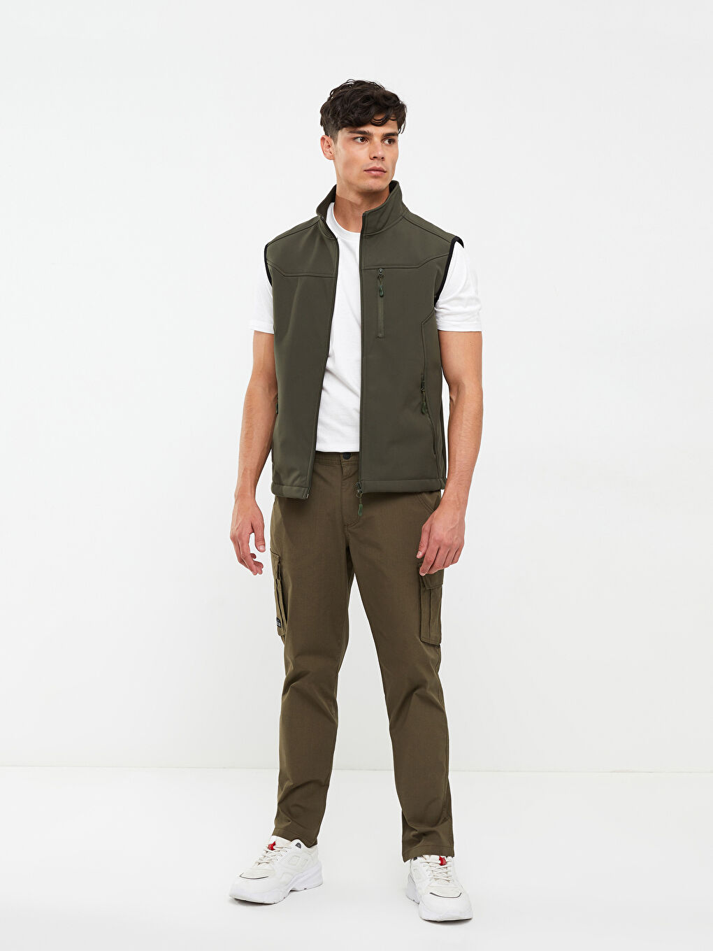 Haki Standart Kalıp Erkek Pantolon-1