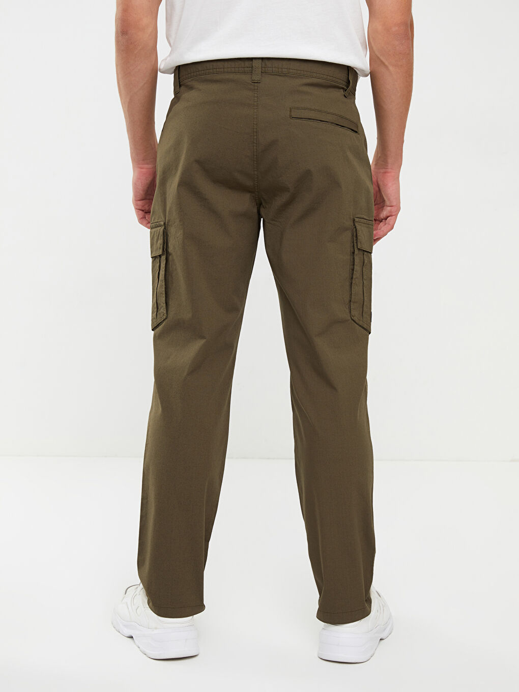 Haki Standart Kalıp Erkek Pantolon-4