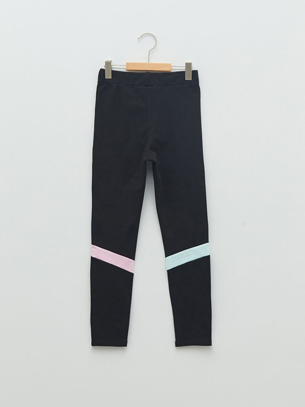 بنطلون ضيق طويل للبنات من القطن بخصر مطاطي وكتلة الألوان
