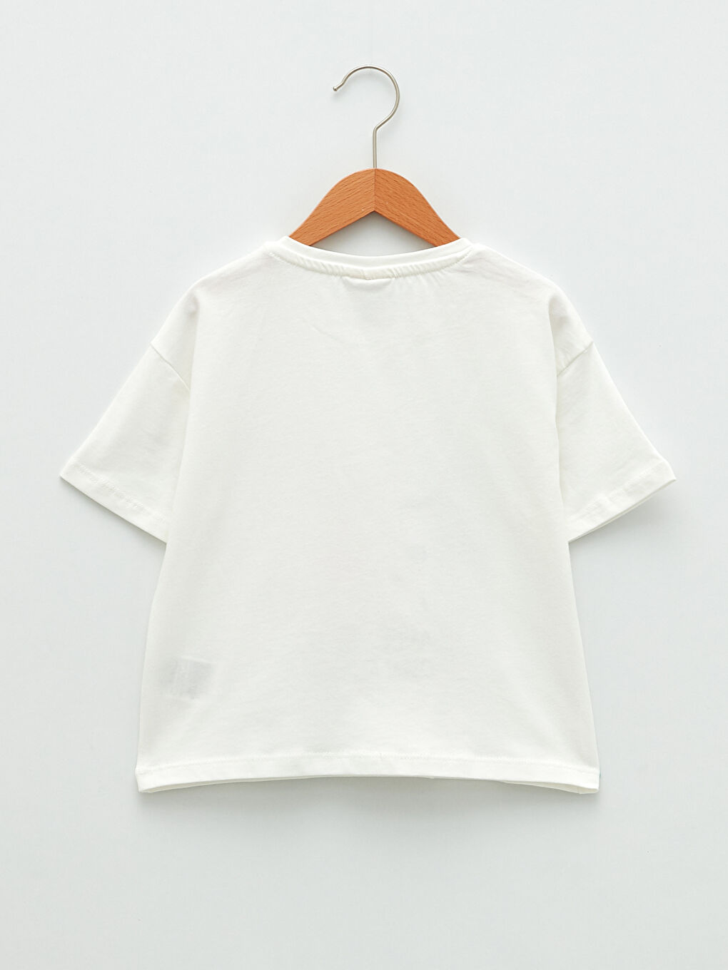 Crew Neck Printed Sequined Short Sleeve Girls' T-Shirt-1