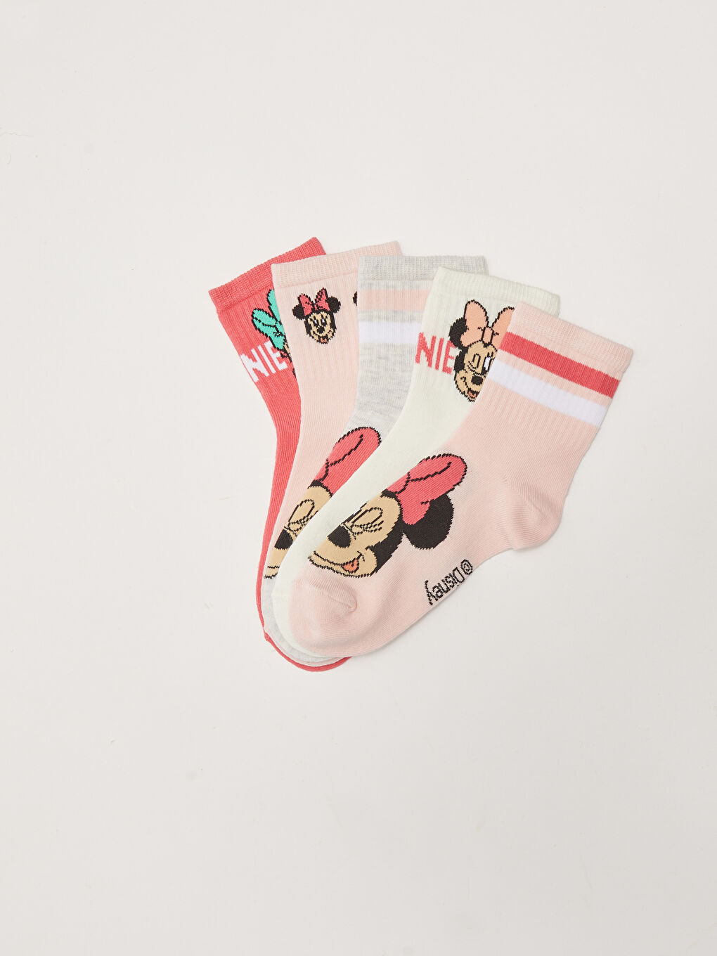 جوارب بناتي بنقشة Minnie Mouse - عبوة من ٥ قطع