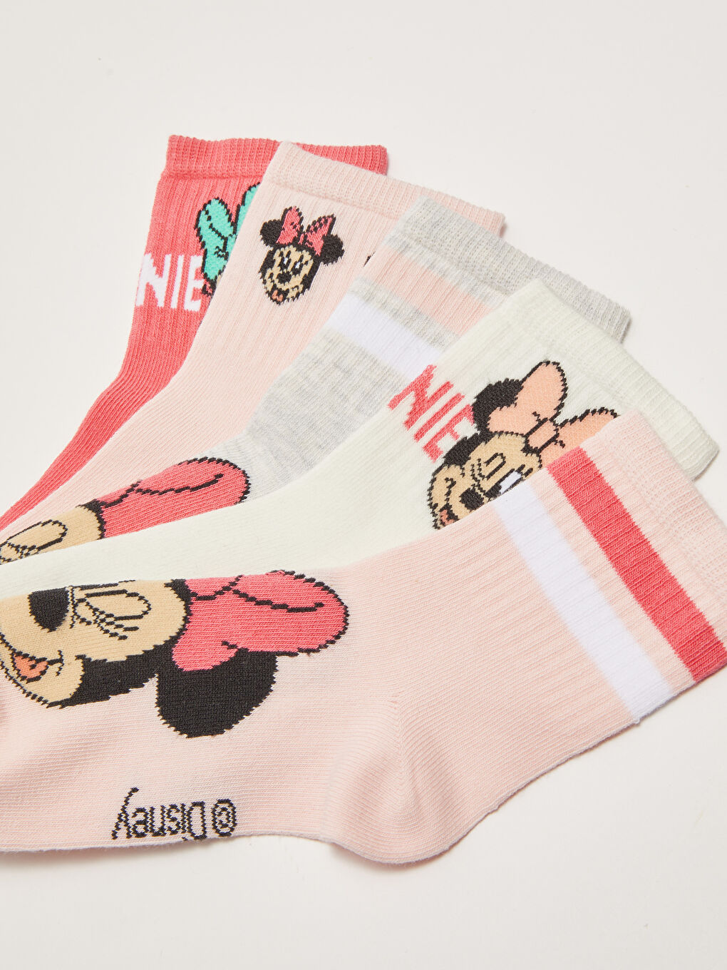 جوارب بناتي بنقشة Minnie Mouse - عبوة من ٥ قطع-2