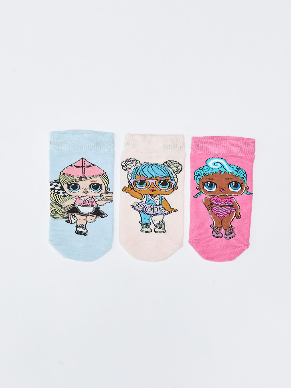 LOL Surprise OMG Licensed Girl Child Booties Socks 3 Pieces-1