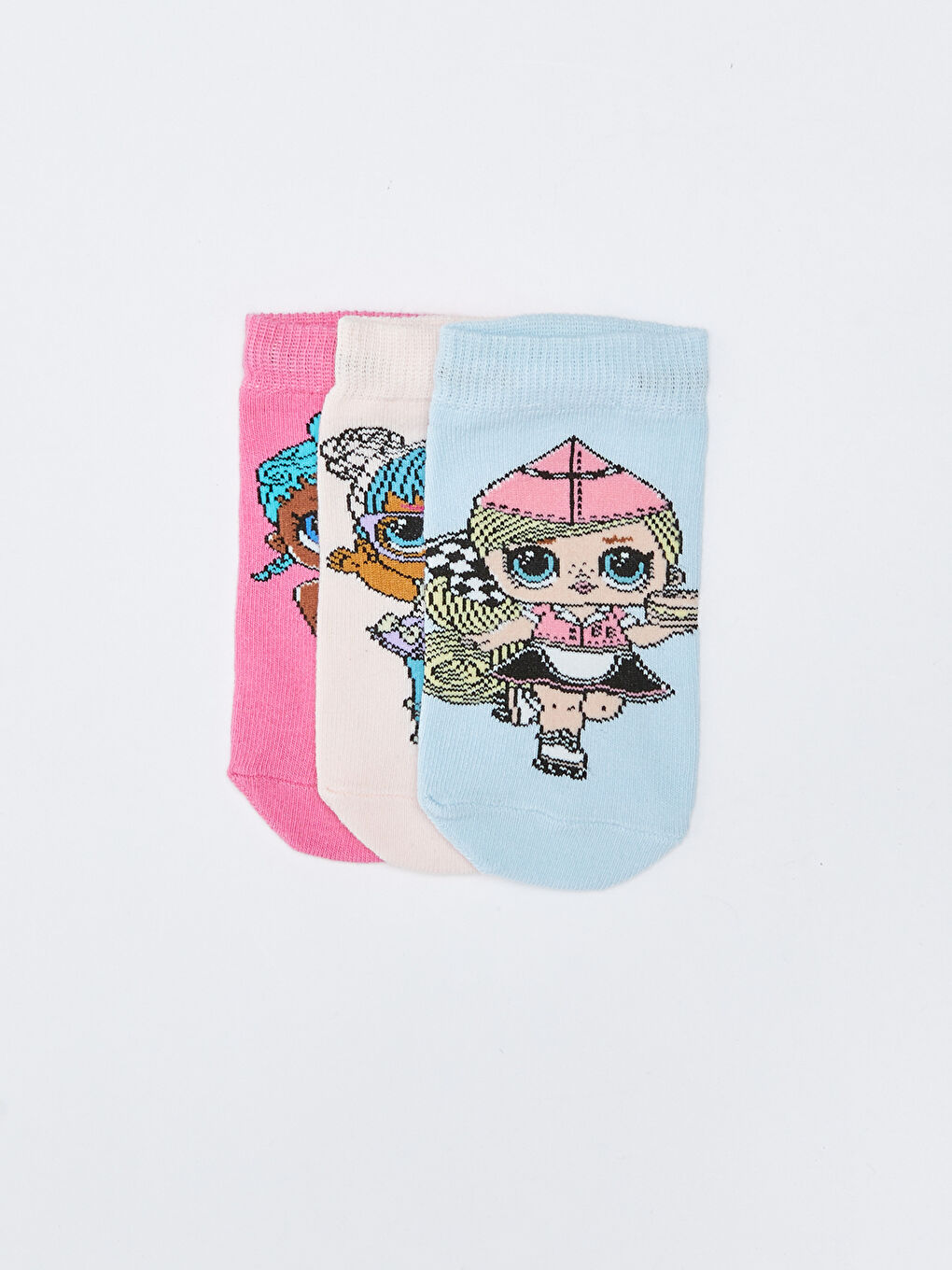LOL Surprise OMG Licensed Girl Child Booties Socks 3 Pieces-2