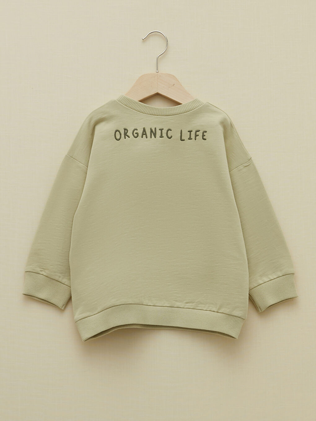 Yeşil Bisiklet Yaka Uzun Kollu Baskılı Erkek Bebek Sweatshirt-4