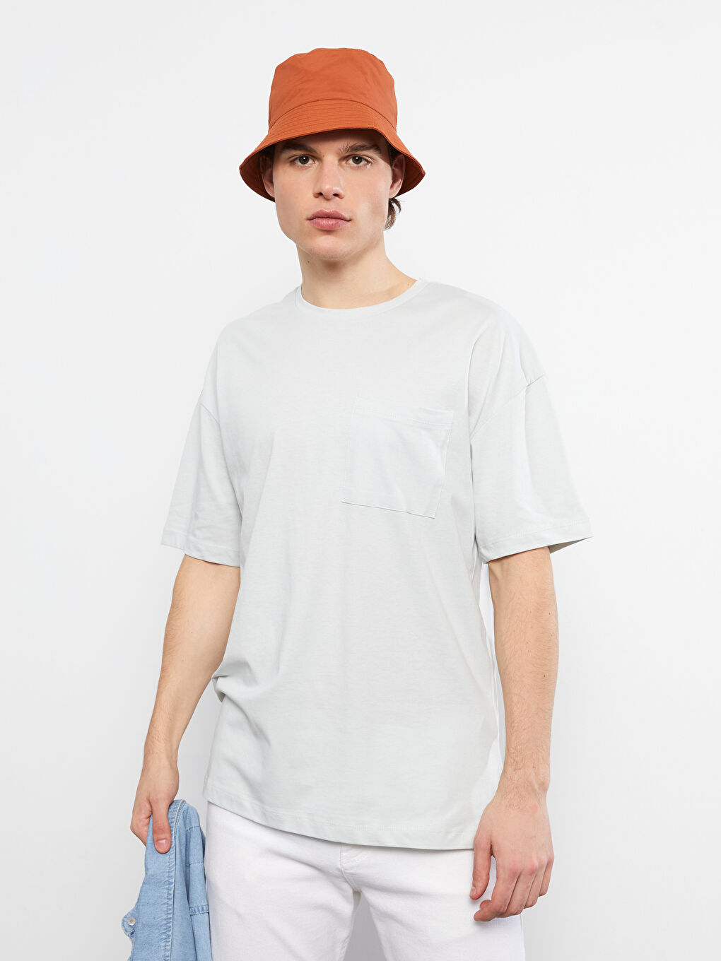 تيشيرت رجالي واسع الحجم برقبة دائرية وأكمام قصيرة من جيرسي-1