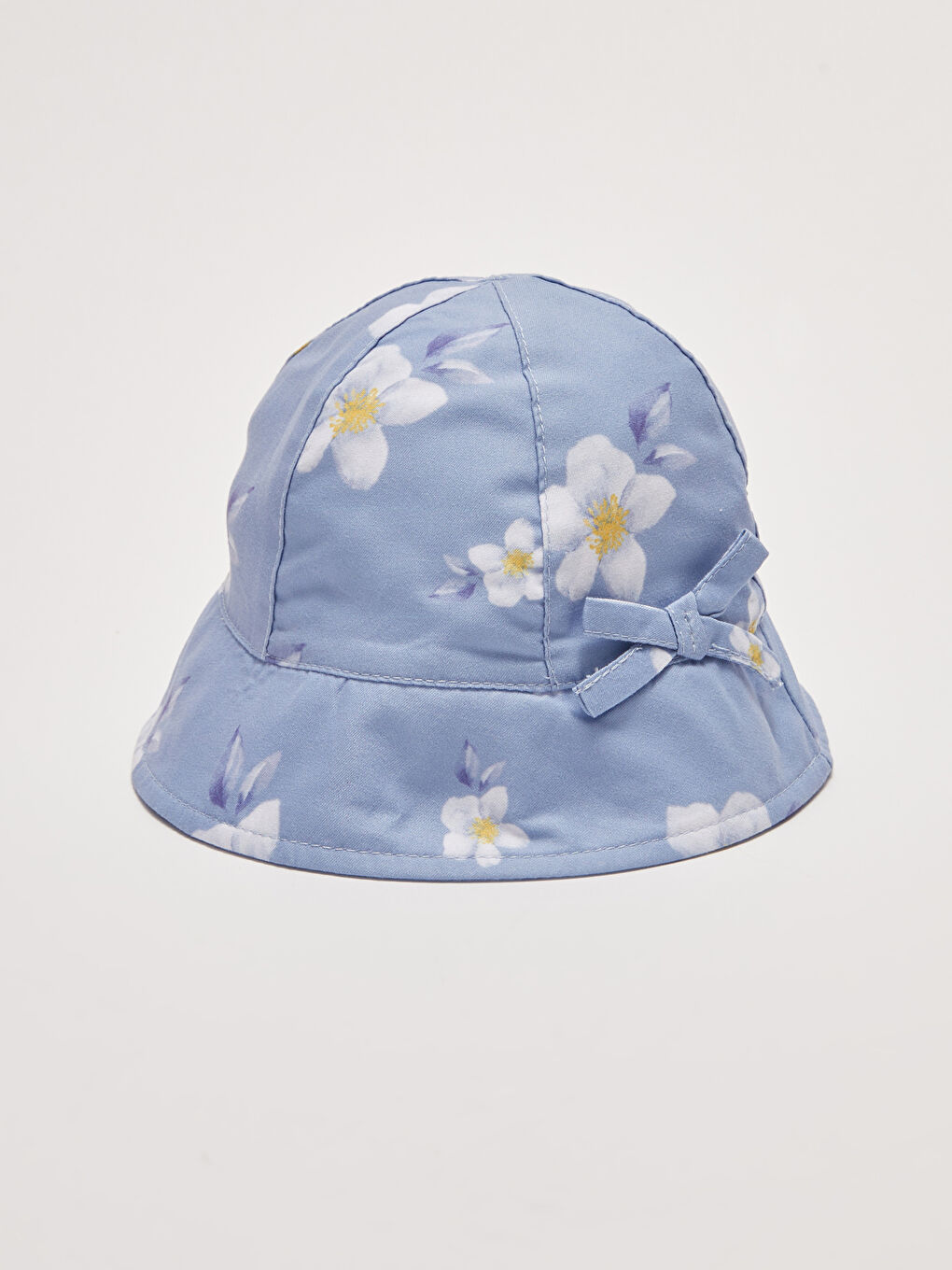 İndigo Desenli Kız Bebek Şapka