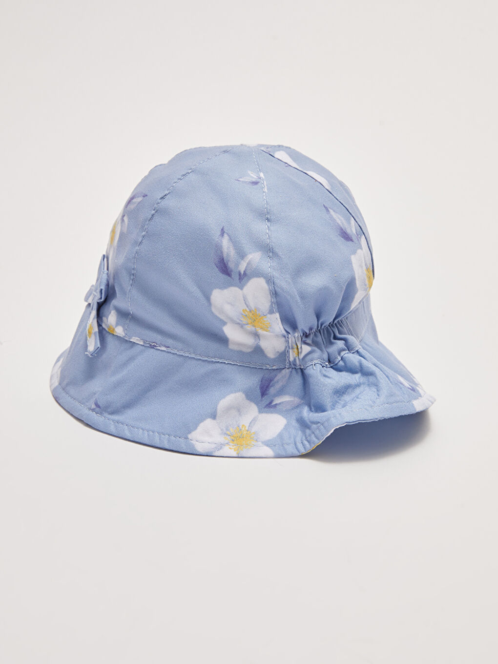 İndigo Desenli Kız Bebek Şapka-1