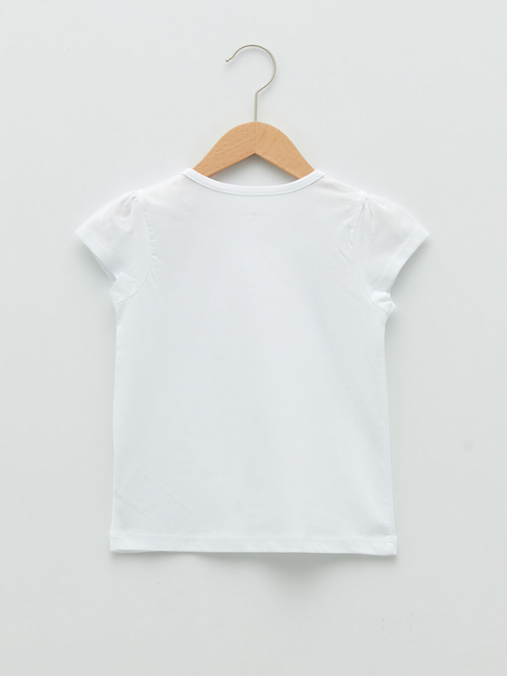 تيشيرت بناتي بياقة دائرية وكم قصير سادة - قطعتين-2
