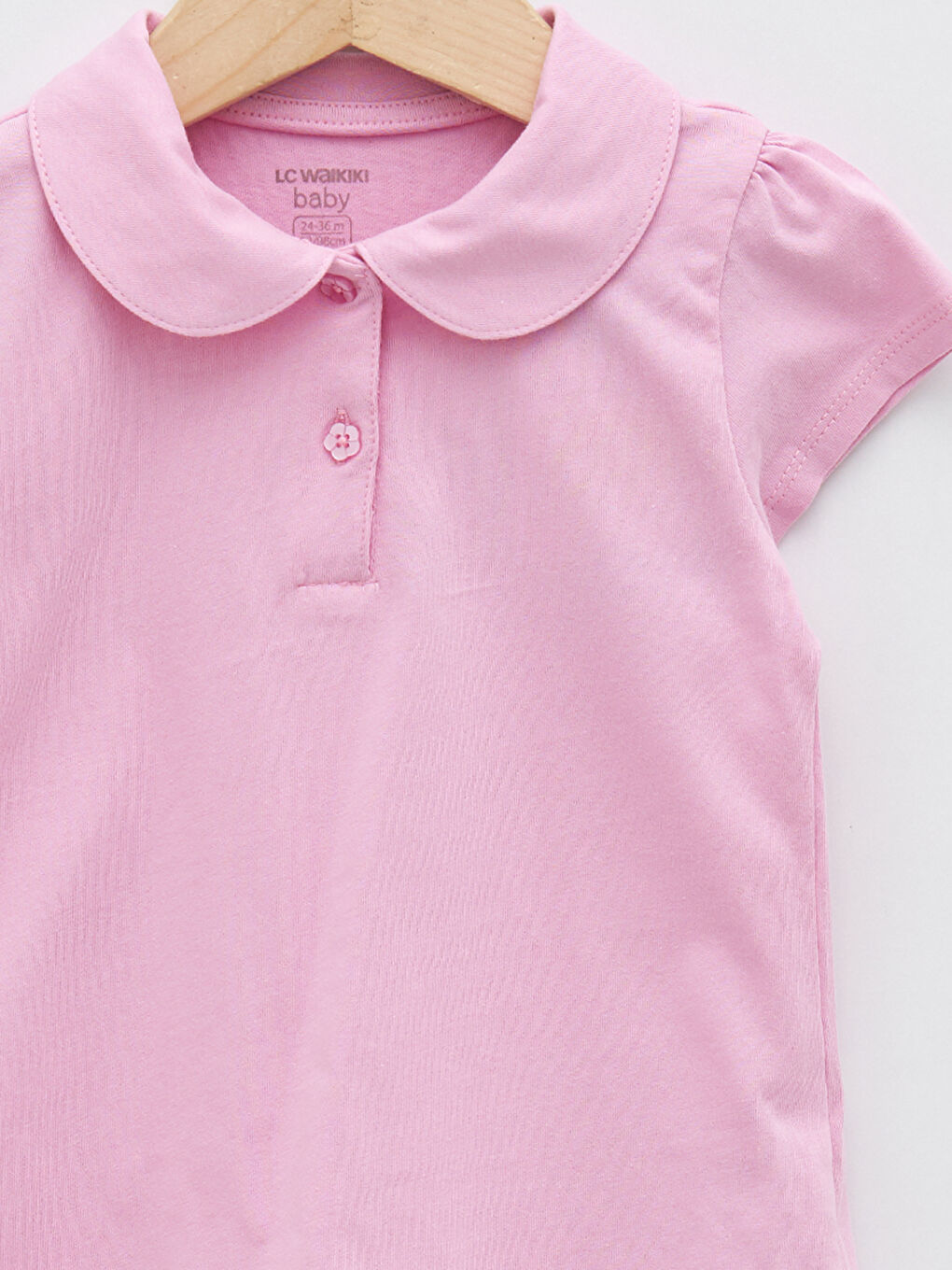 Tricou Bebe Guler Mânecă Scurtă Simplu Bebeluși Fete-2