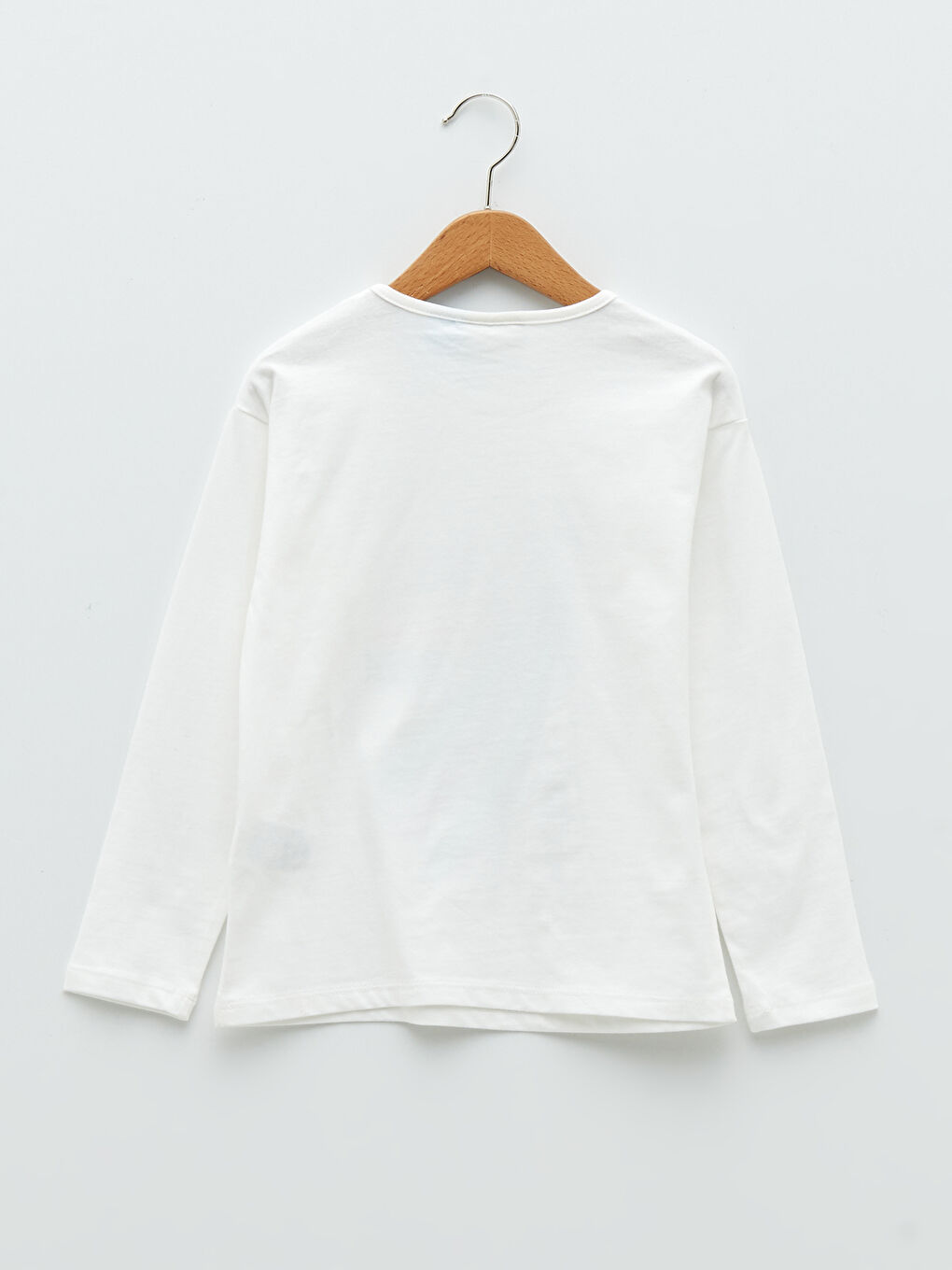 Crew Neck Elsa Printed Long Sleeve Girls' T-Shirt-1