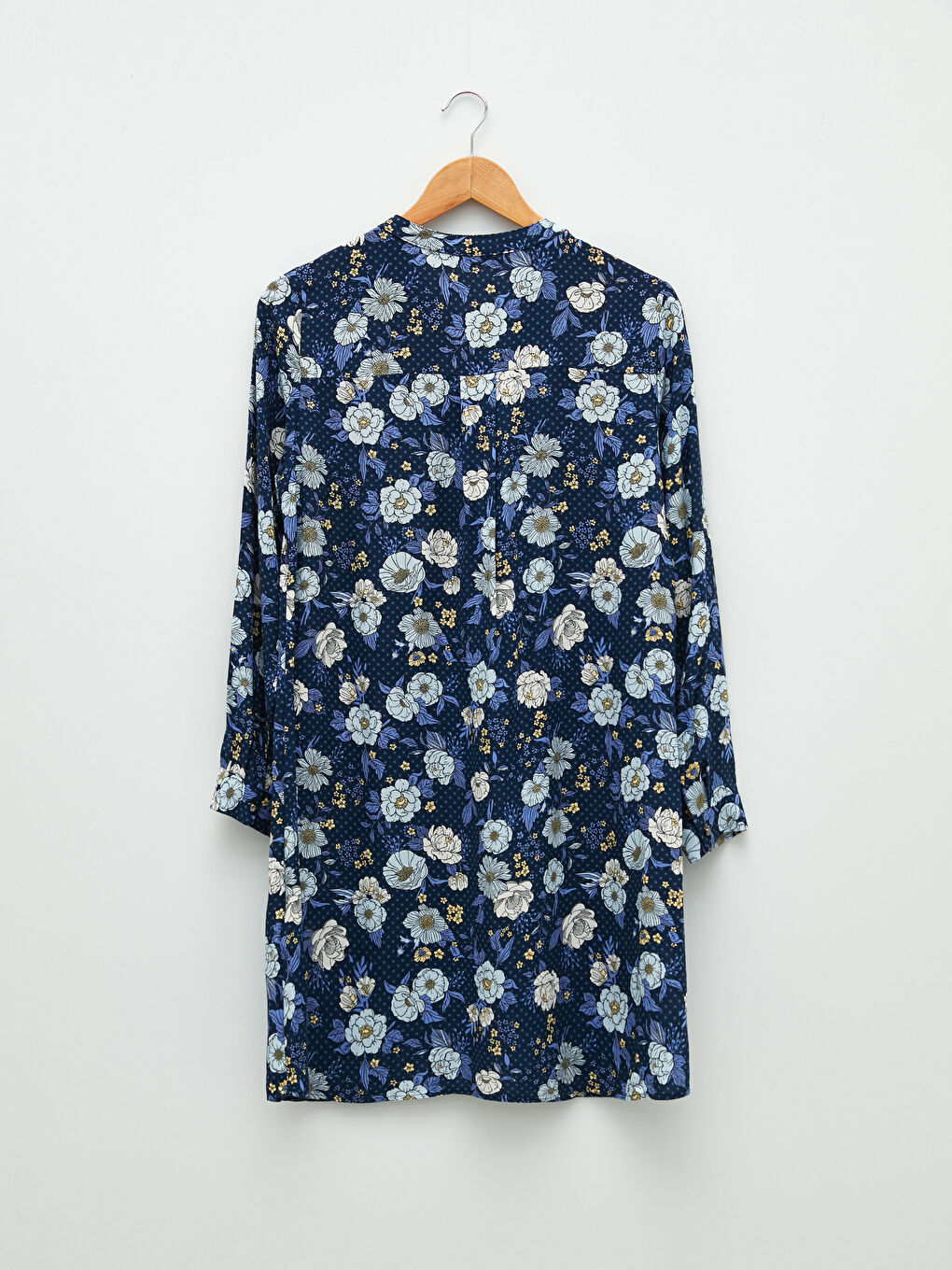 LCW Grace Crew Neck Floral Long Sleeve Viscose Women's Tunic -S25604Z8-LSJ