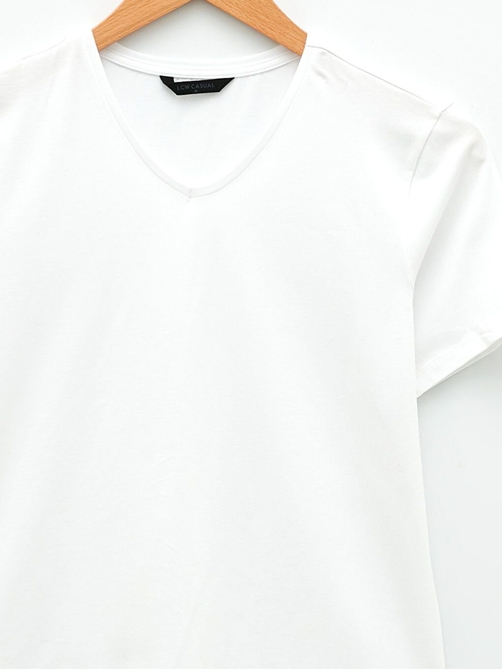 V Neck Short Sleeve Basic Cotton Men's T-shirt -S25611Z8-Q6K
