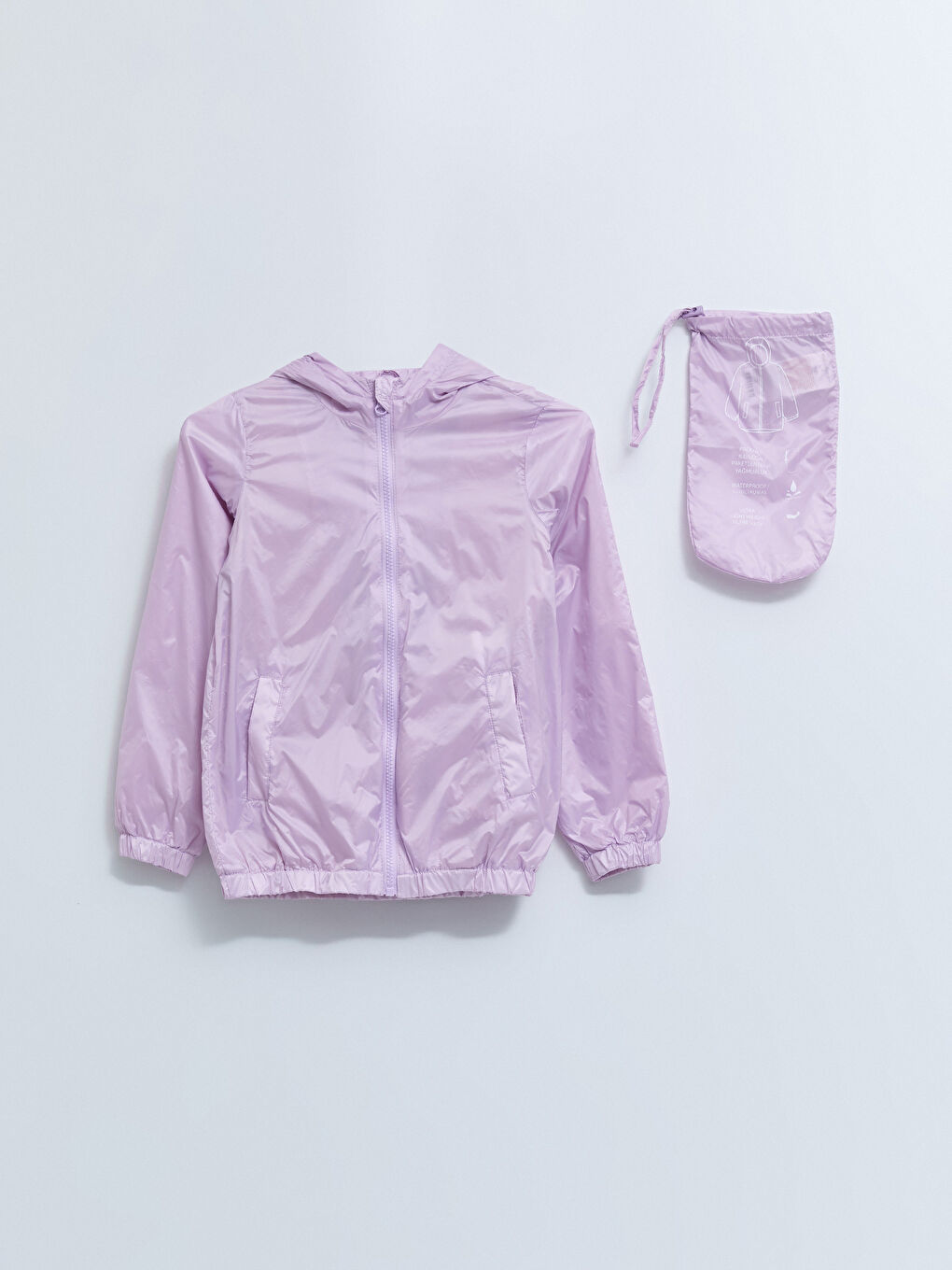 Hooded Printed Girl's Coat and Jacket Bag-1