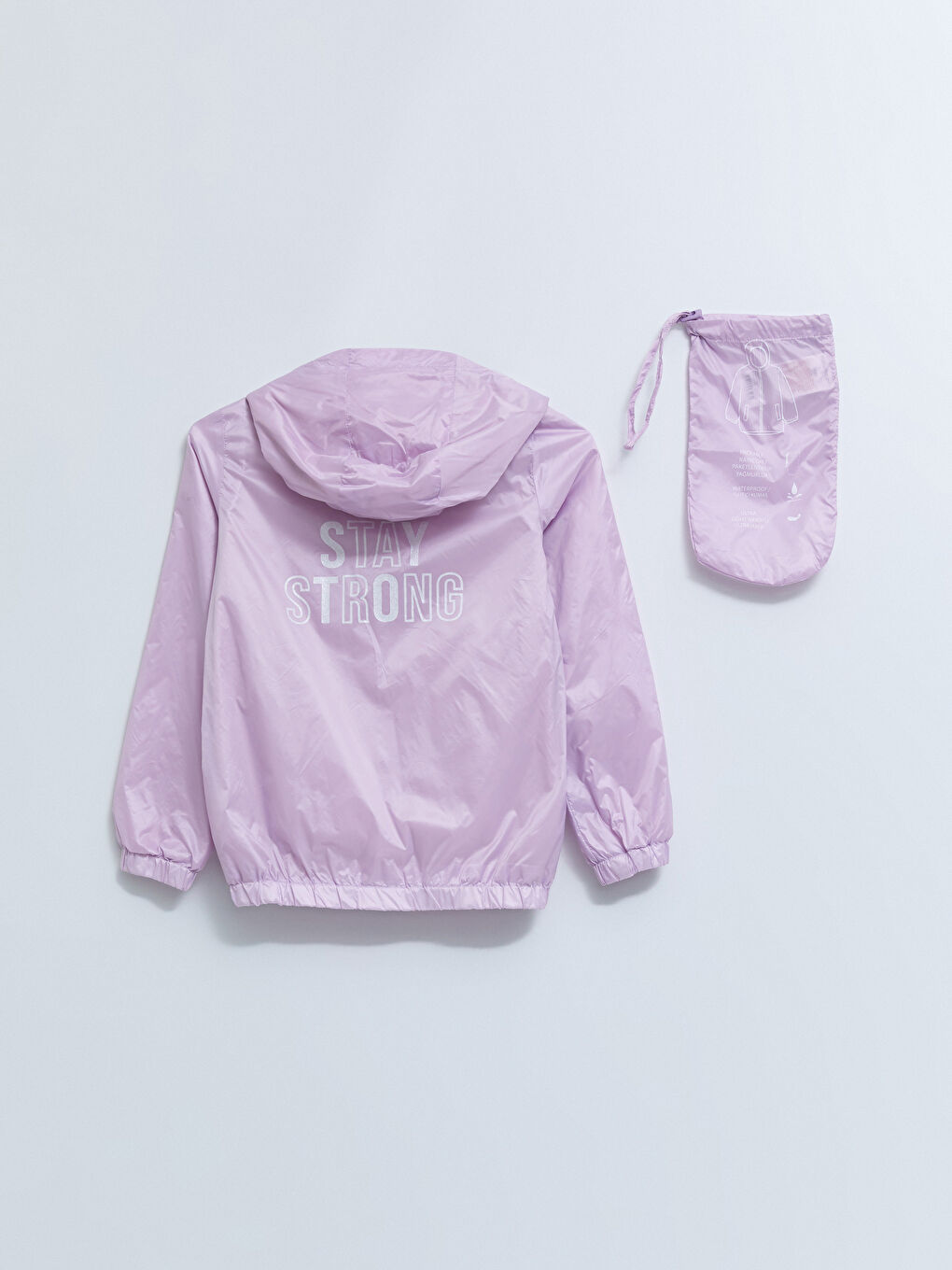 Hooded Printed Girl's Coat and Jacket Bag-2