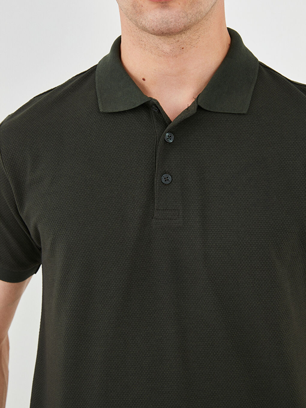 Polo Neck Short Sleeve Jersey Men's T-Shirt-3