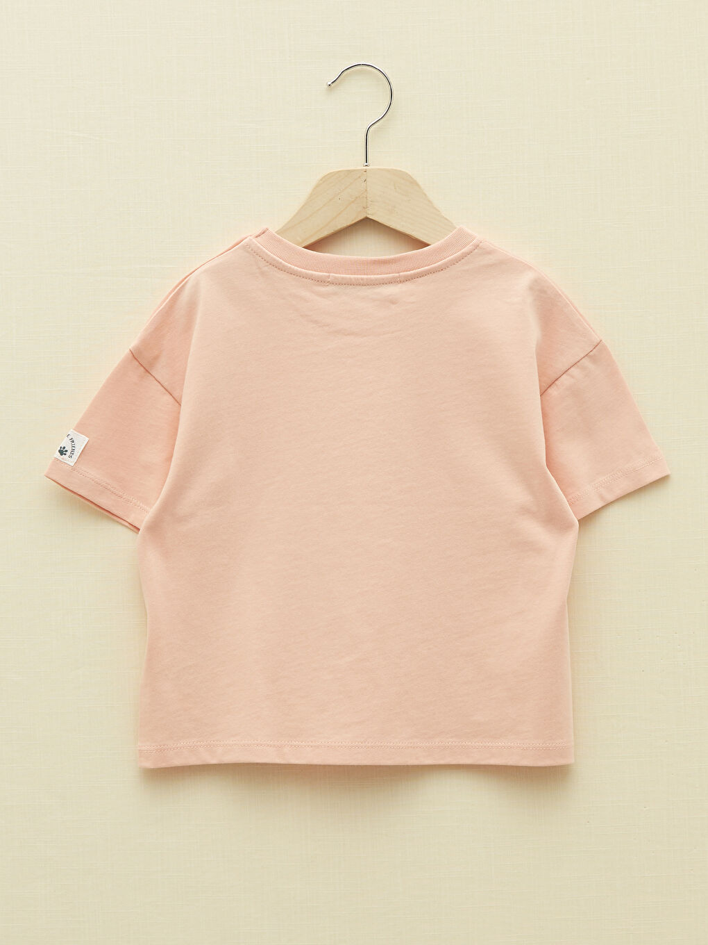 LCW Kids Crew Neck Printed Short Sleeve Girl's Sweatshirt -S25654Z4-FME