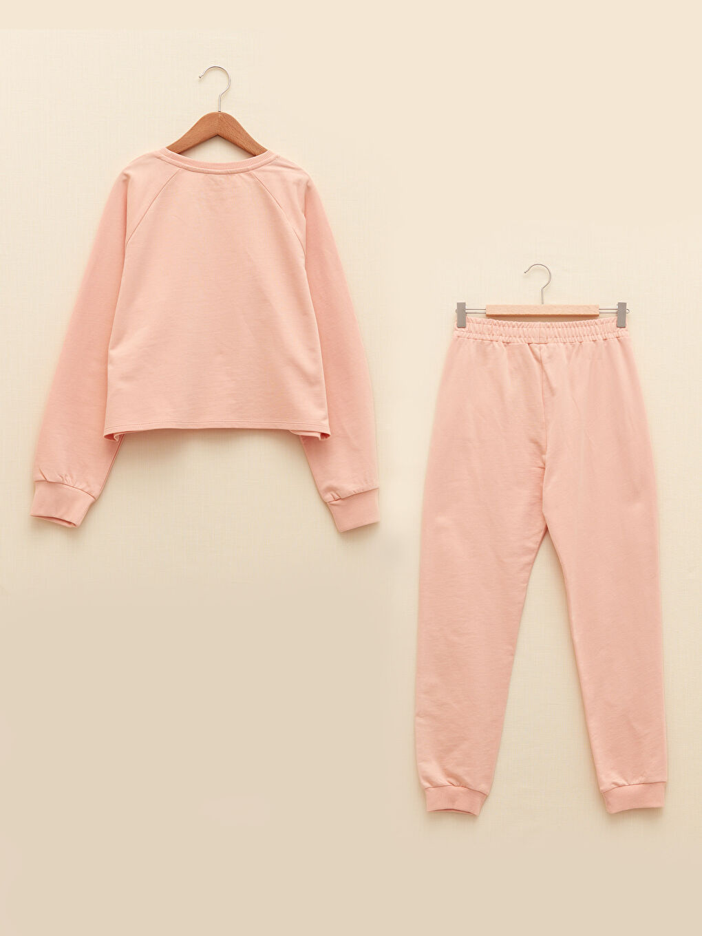 Crew Neck Printed Long Sleeve Girls' Sweatshirt and Sweatpants -S25663Z4-FME