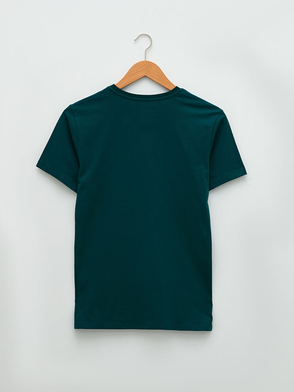 Yeşil Bisiklet Yaka Kısa Kollu Baskılı Penye Erkek Tişört-6